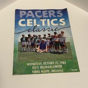 Vintage Pacers Vs Celtics Larry Bird Magazine
